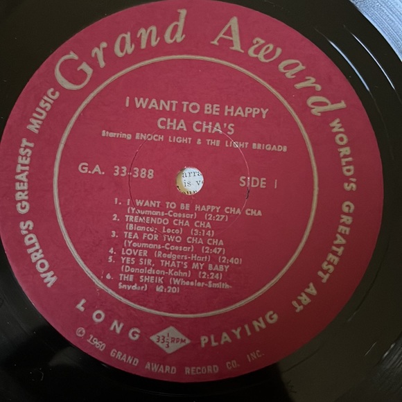 Vintage LP album I want to be Happy Cha Chas Enoch Light and the Light Brigade - Picture 4 of 16